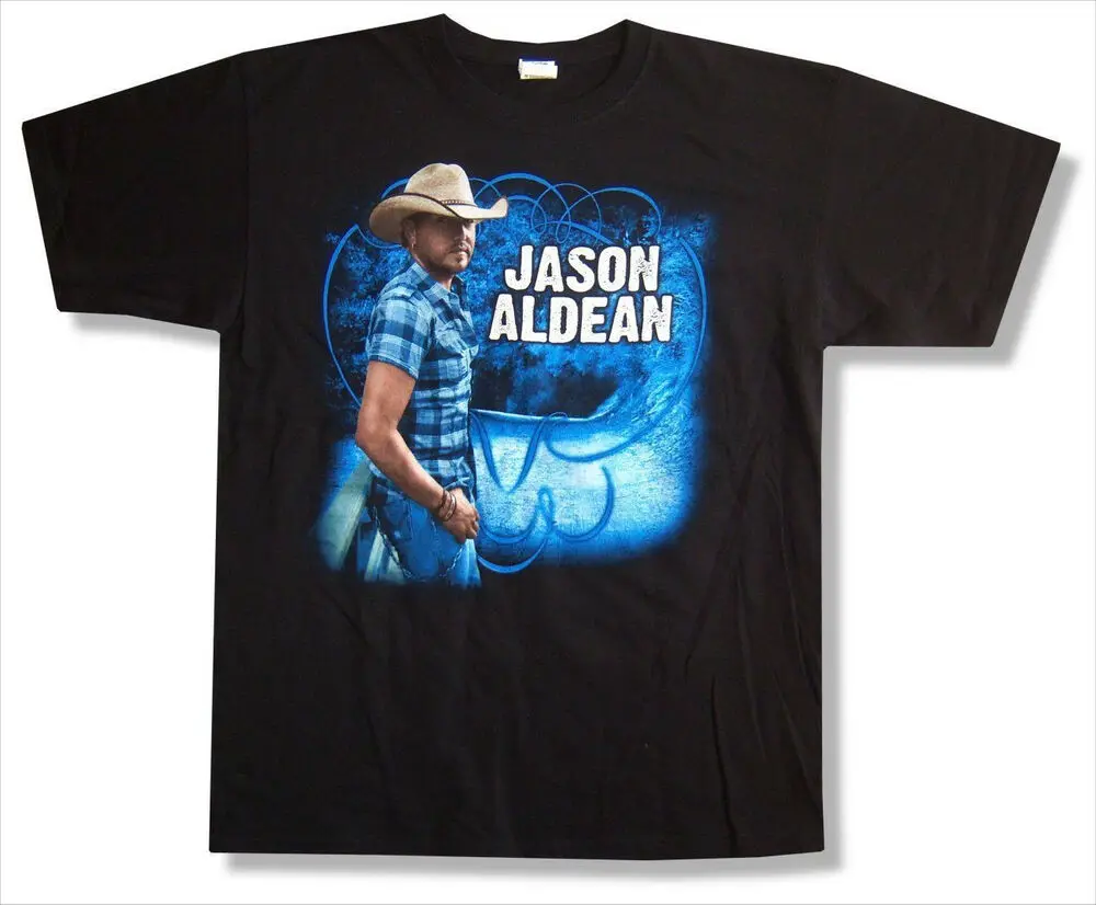 

Jason Aldean Plaid Shirt Tour 2011 Black T Shirt New