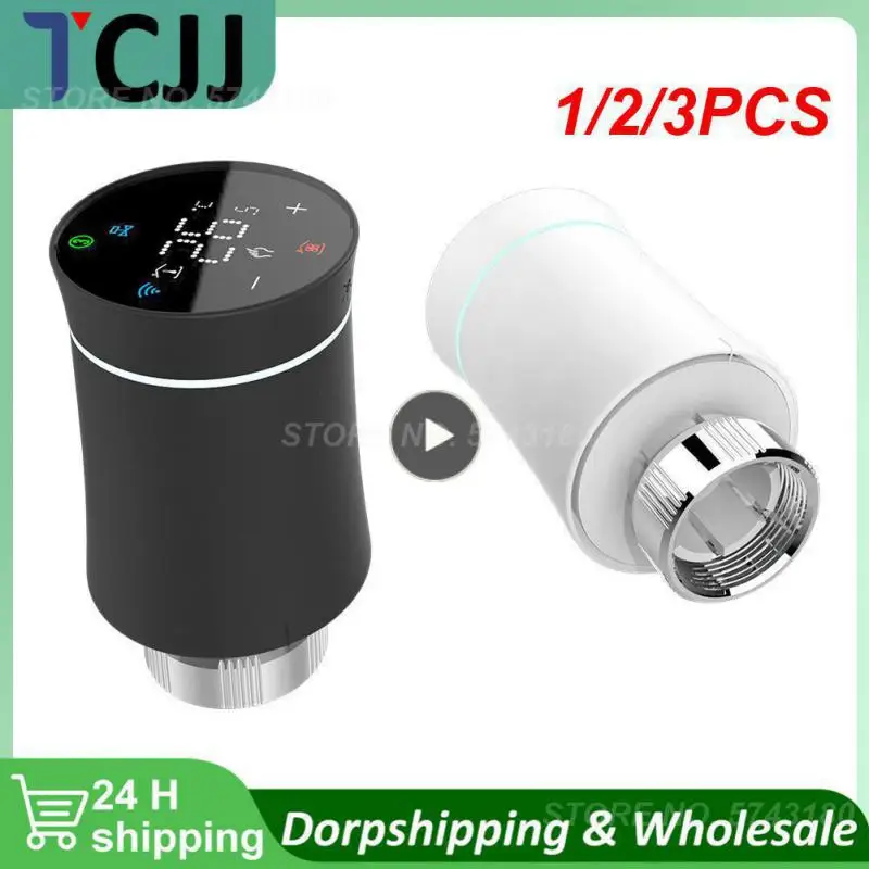 

1/2/3PCS Trv Temperature Controller Zigbee3.0 Voice Control Radiator Actuator Valve Programmable Smart Thermostat Tuya