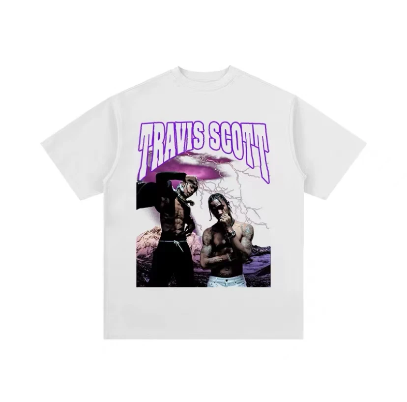

Travis Scott Graphic Print Tshirt Summer Men's Streetwear Men Women Hip Hop Tee Shirt Fashion T-shirt Man Oversized Short Sleeve