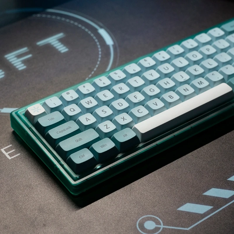 Колпачки для клавиш PBT сине-белые 125 профиль XDA тема айсберга сублимационная