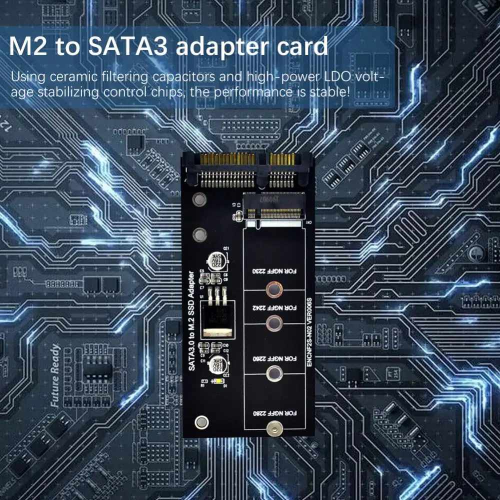 Адаптер M.2 SATA M2 к SATA3 Карта адаптера NGFF SSD Твердотельный накопитель карте