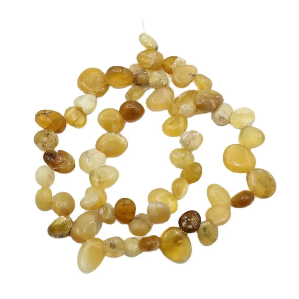 

APDGG Natural Yellow Opal Polished Top-drilled Freeform Nugget Loose Beads 15.5" Strand Jewelry Making DIY