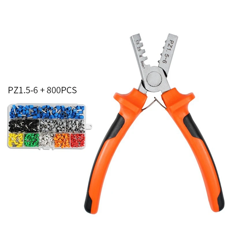 

PZ1.5-6 Mini Portable Crimping Tool Set For Crimping Insulated And Uninsulated Ferrule Terminal Tubes Rust-Resistant
