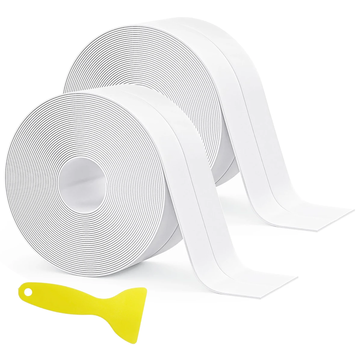 Уплотнительная лента из ПВХ белая водонепроницаемая для ванной комнаты туалета