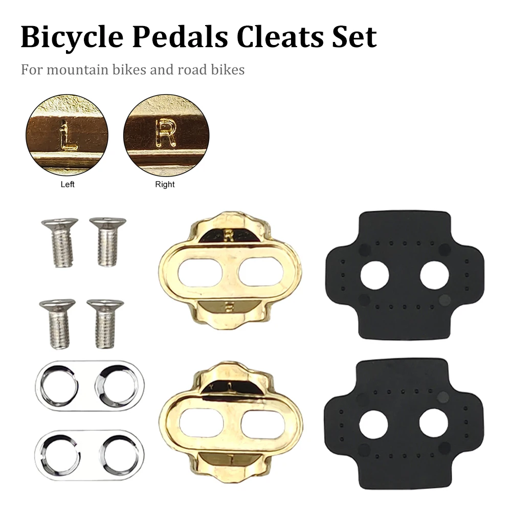 

MTB Bicycle Pedals Cleats Set Road Bike Pedals Locking Plate For Eggbeater Bike Locking Pedal Plate Adapter Cycling Accessories