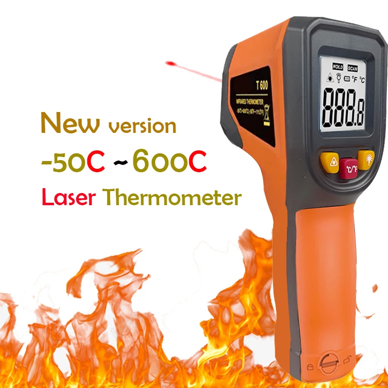 Digital Infrared Thermometer IR Laser Temperature Sensor Gun LCD Screen Humidity Meter Pyrometer Digital Thermometer Hygrometer