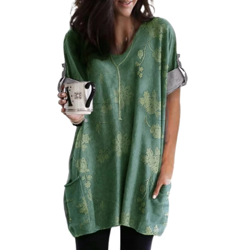 

Женское платье-футболка с коротким рукавом, коротким рукавом и круглым вырезом