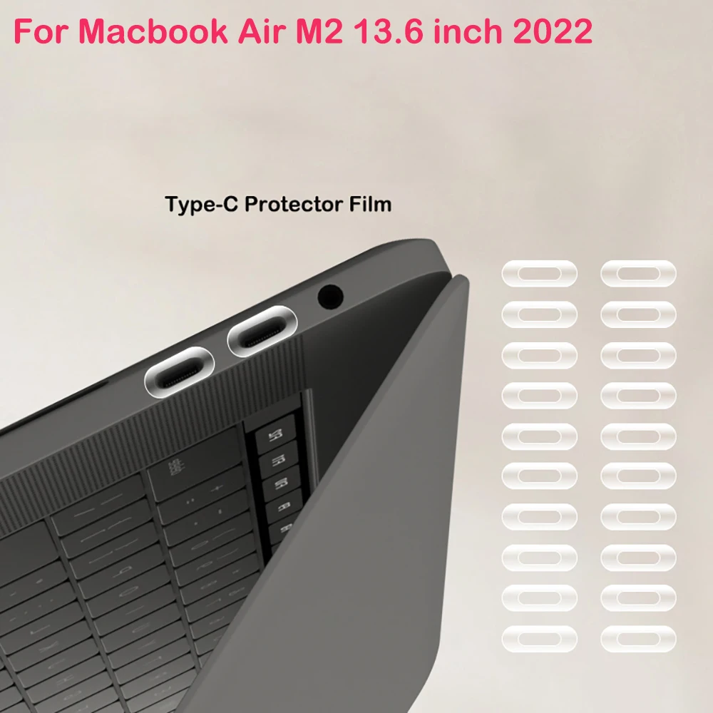 

Защитная пленка Thunderbolt с портом для зарядки для Macbook Air 13,6 2022 M2, защитная пленка с чипом типа C A2681 для MacbookAir M2