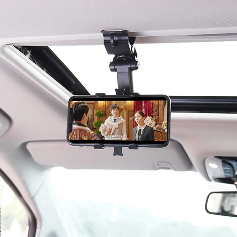 

Multifunctional Phone Holder For Car Sun Visor, 360 Degree Sun Visor Phone Holder Compatible With 4-7 Inches Cellphone