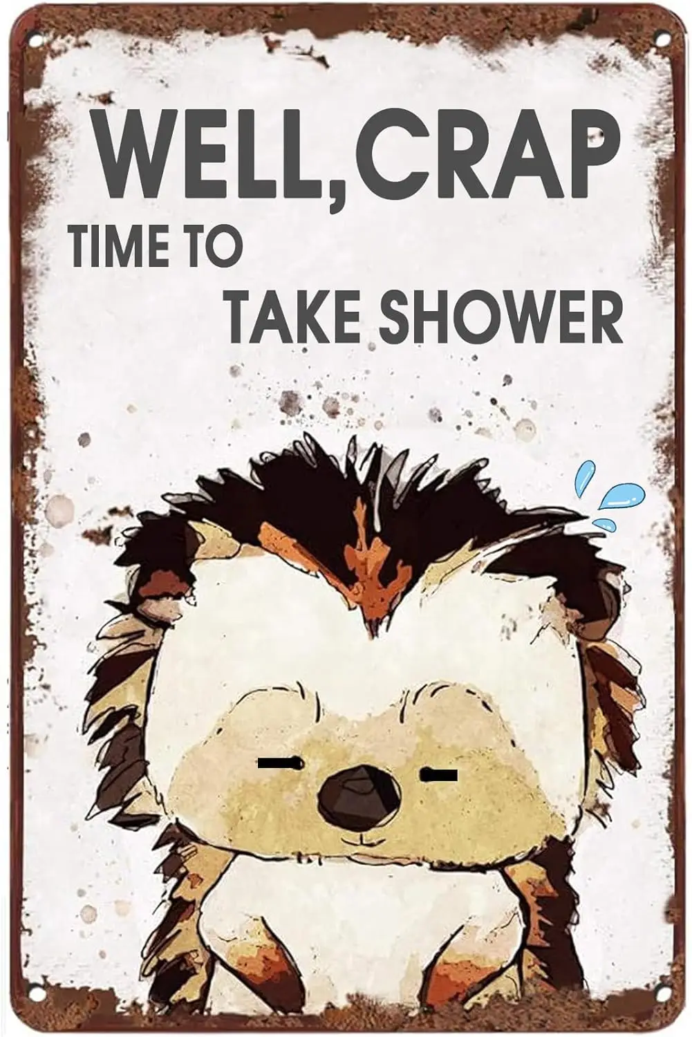 Оловянная вывеска в виде ежа грязный возьмите душ забавная металлическая