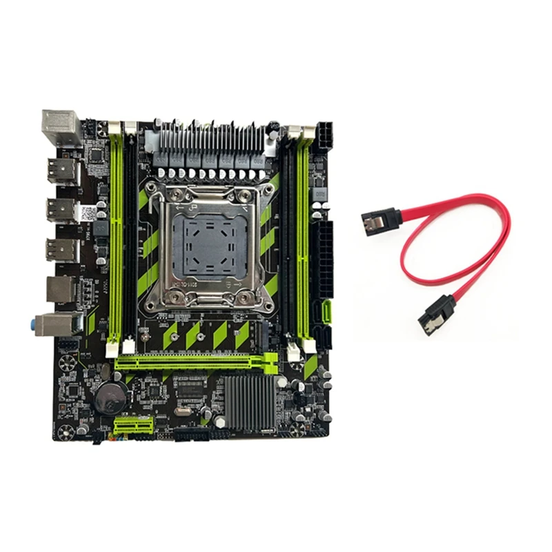 

Материнская плата PCB + кабель SATA поддержка LGA2011 4XDDR3 RECC слот ОЗУ M.2 NVME PCI-E X16 6XUSB2.0 SATA3.0 Серверная материнская плата
