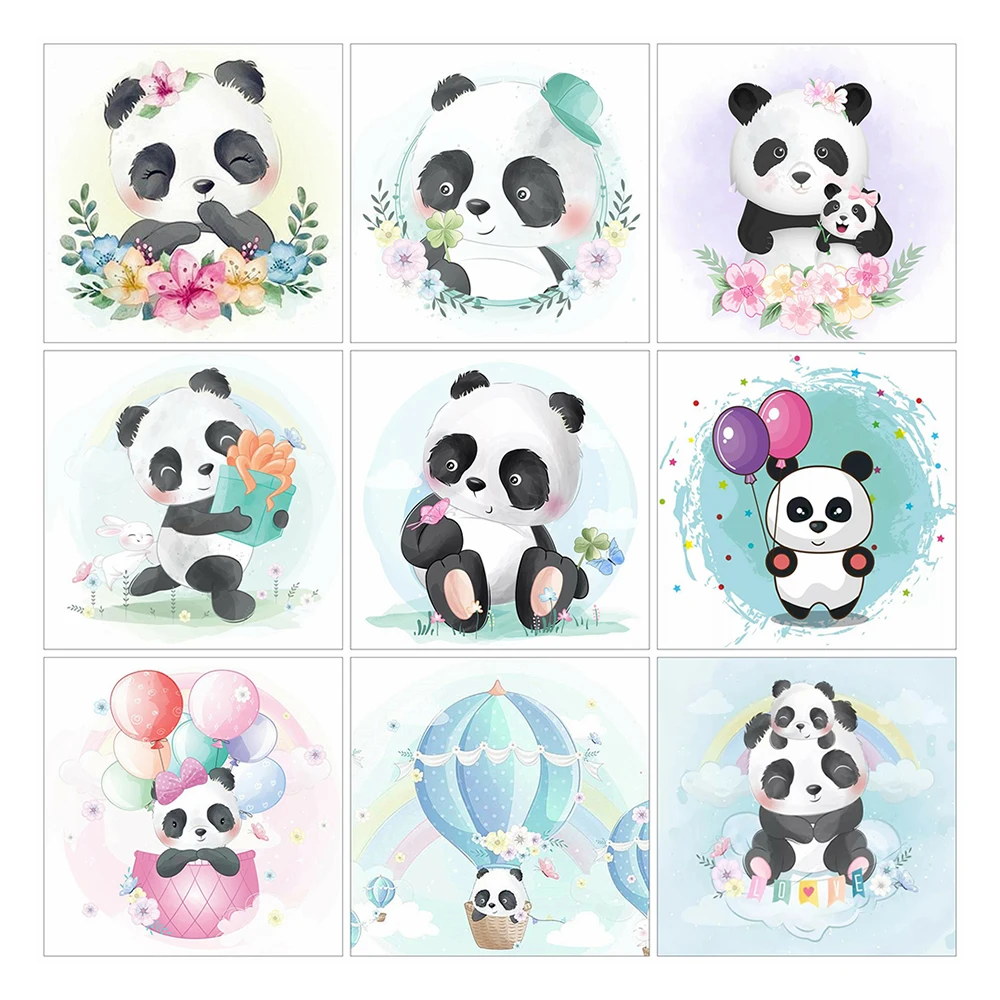 Алмазная мозаика 5D сделай сам с рисунком панды Мультяшные бусины алмазная