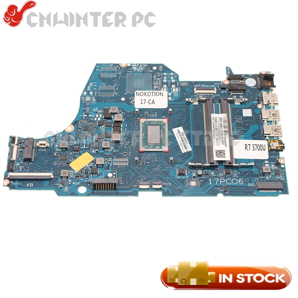 

NOKOTION L77994-001 6050A3056601-MB-A01 для ноутбука HP Pavilion 17-CA, материнская плата R7 3700U Ryzen 7 3700U, процессор