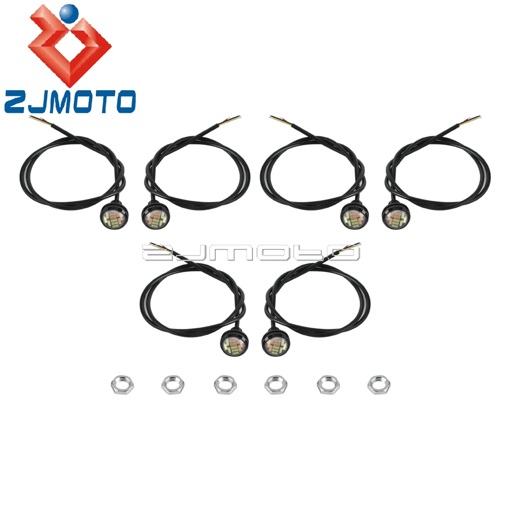 2/4/6/8/10 шт. светодиодные круглые лампы DRL мигалка для мотоцикла Eagle Eye указатель