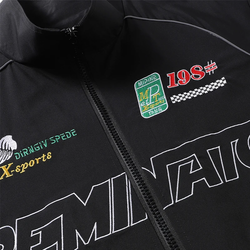 YJKVUR Мужская куртка с вышивкой в повседневном стиле винтажная бейсбольная