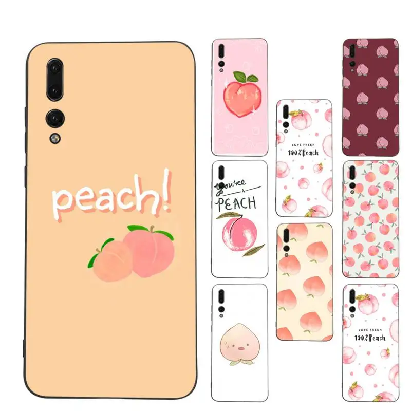

Pink Peach Phone Case for Huawei Honor 10 i 8X C 5A 20 9 10 30 lite pro Voew 10 20 V30