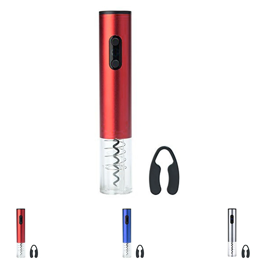 

Electric Red Wine Corkscrew Automatic Grape Wine Bottle Opener Illuminated Foil Cutter Take Out Cork Kitchen Gadgets Keychain