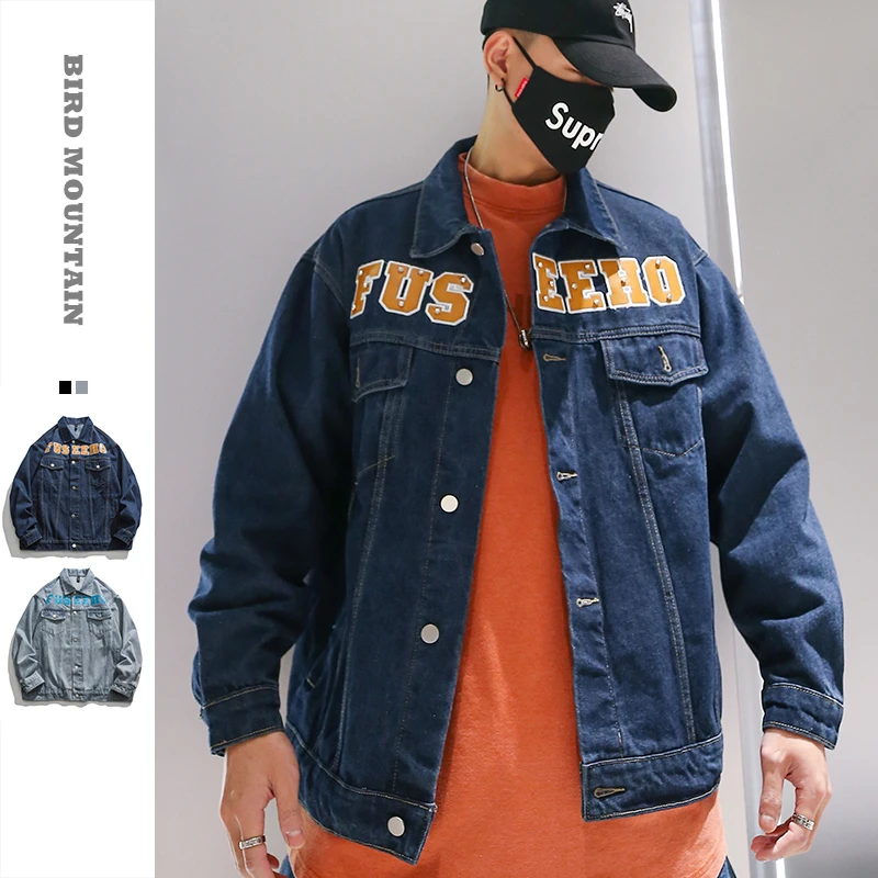 

Джинсовая куртка BM в американском стиле, модная верхняя одежда из денима в японском стиле, одежда для пар, пальто в стиле Харадзюку, весна