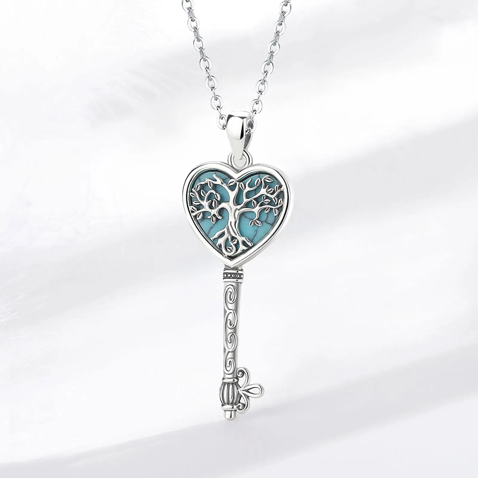 Ожерелье Eudora из стерлингового серебра 925 пробы с изображением дерева жизни для