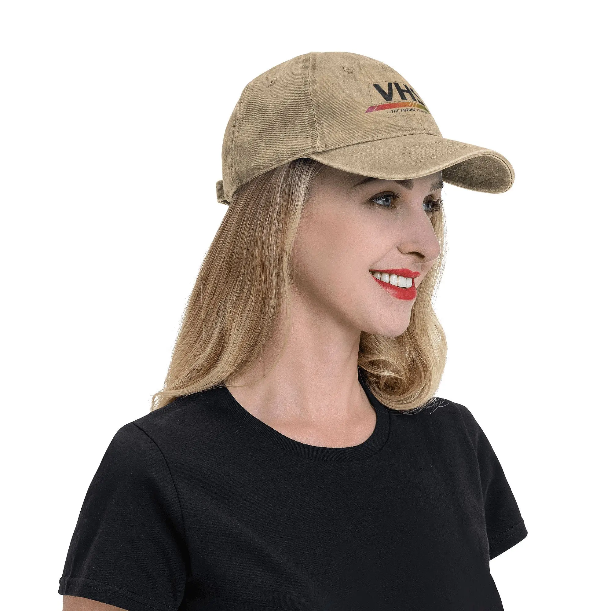 VHS The Future Is Here Men Women Baseball Cap Distressed Denim Caps Hat Fashion Outdoor All Seasons Travel Gift Sun