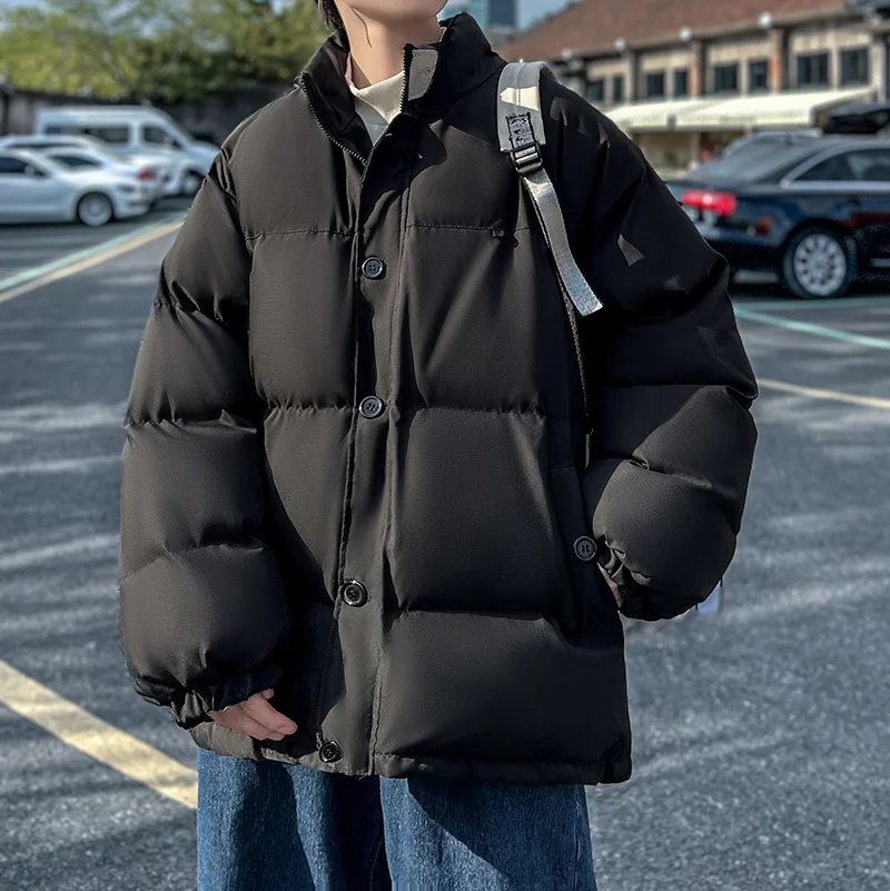 Winter Jacket Men Warm Fashion 3-color Thickened Jacket Men Streetwear Korean Loose Thick Short Coat Mens Parker Clothes M-3XL