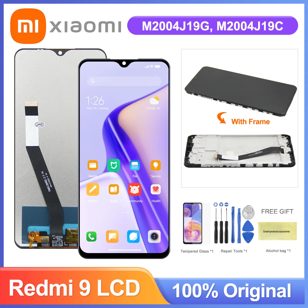 

ЖК-дисплей 6,53 ''для Xiaomi Redmi 9 M2004J19G M2004J19C, дисплей с сенсорным экраном и дигитайзером, замена, оригинал