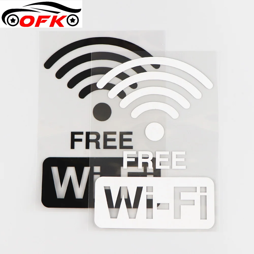 

FREE Wi-Fi Tips Vinyl Decal Car Sticker Interesting Cartoon Creative Black/Silver 14.9CM*10CM