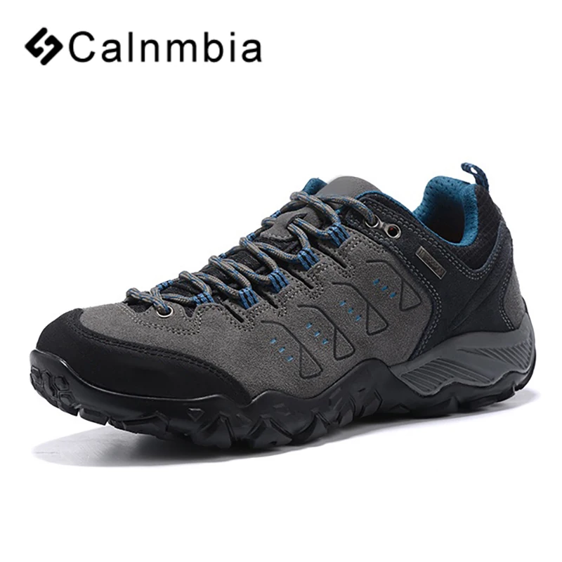 

Calnmbia New Men's Fashion Round Toe Leather Casual Shoes Lightweight Breathable Comfortable Non-slip Wear-resistant Sneakers