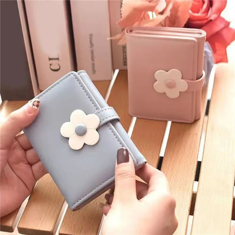 

2022 New Women Wallet Short Small Three-fold Wallet Female Multi-card Card Holder Coin Purse Lady Clutch Mini Money Bag Wallet