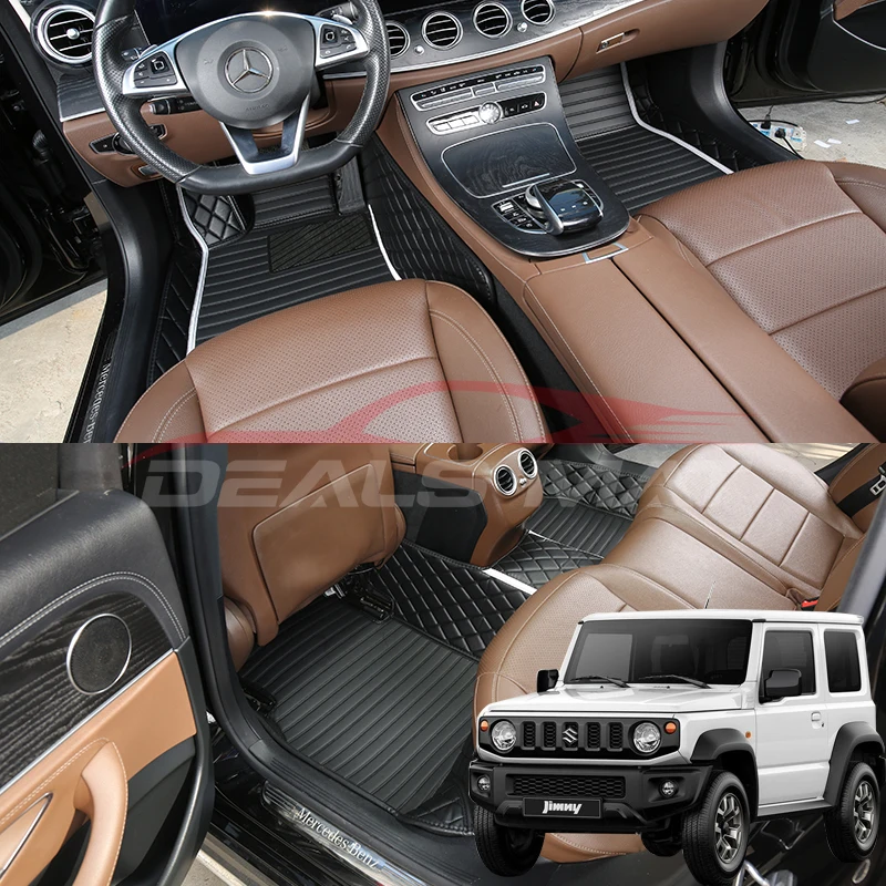 

Car Floor Mats For Suzuki Jimny 2007 2008 2009 2010 2011 Carpet Rugs Pad Luxury Nappa Leather Interior Details Auto Accessories