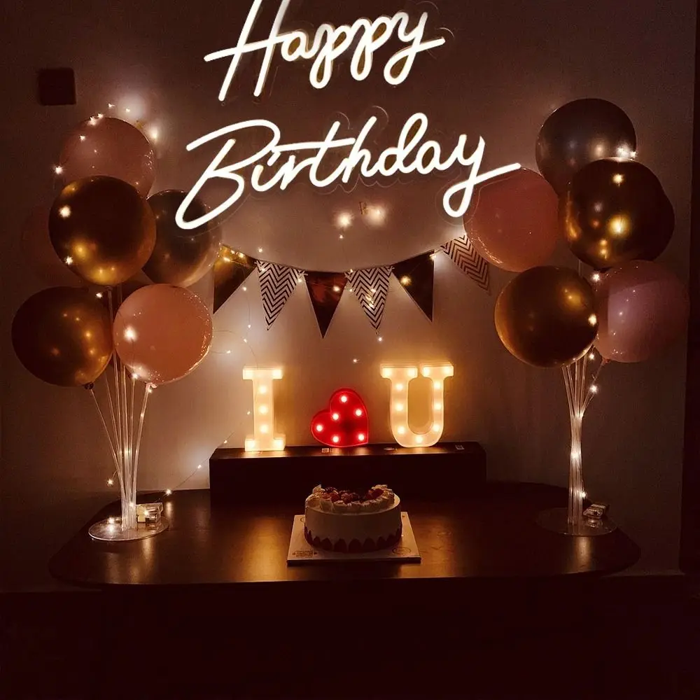 Высококачественная светодиодная подсветка с надписью &quotHappy Birthday"