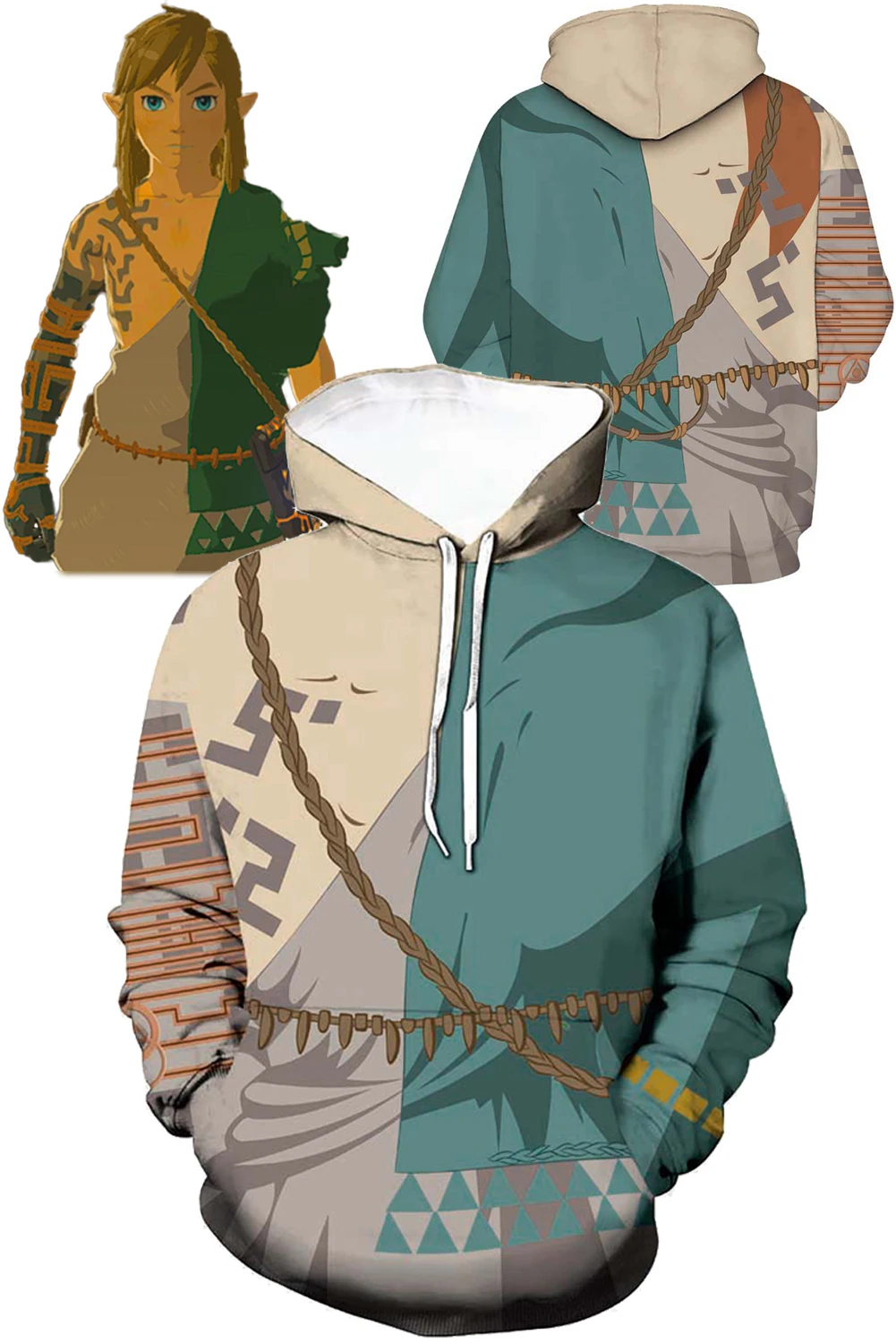

Link Cosplay Hoodie Men Costume Anime Game The Legend Cosplay Of Zelda Tears Kingdom Halloween Carnival Party Cloth For Disguise