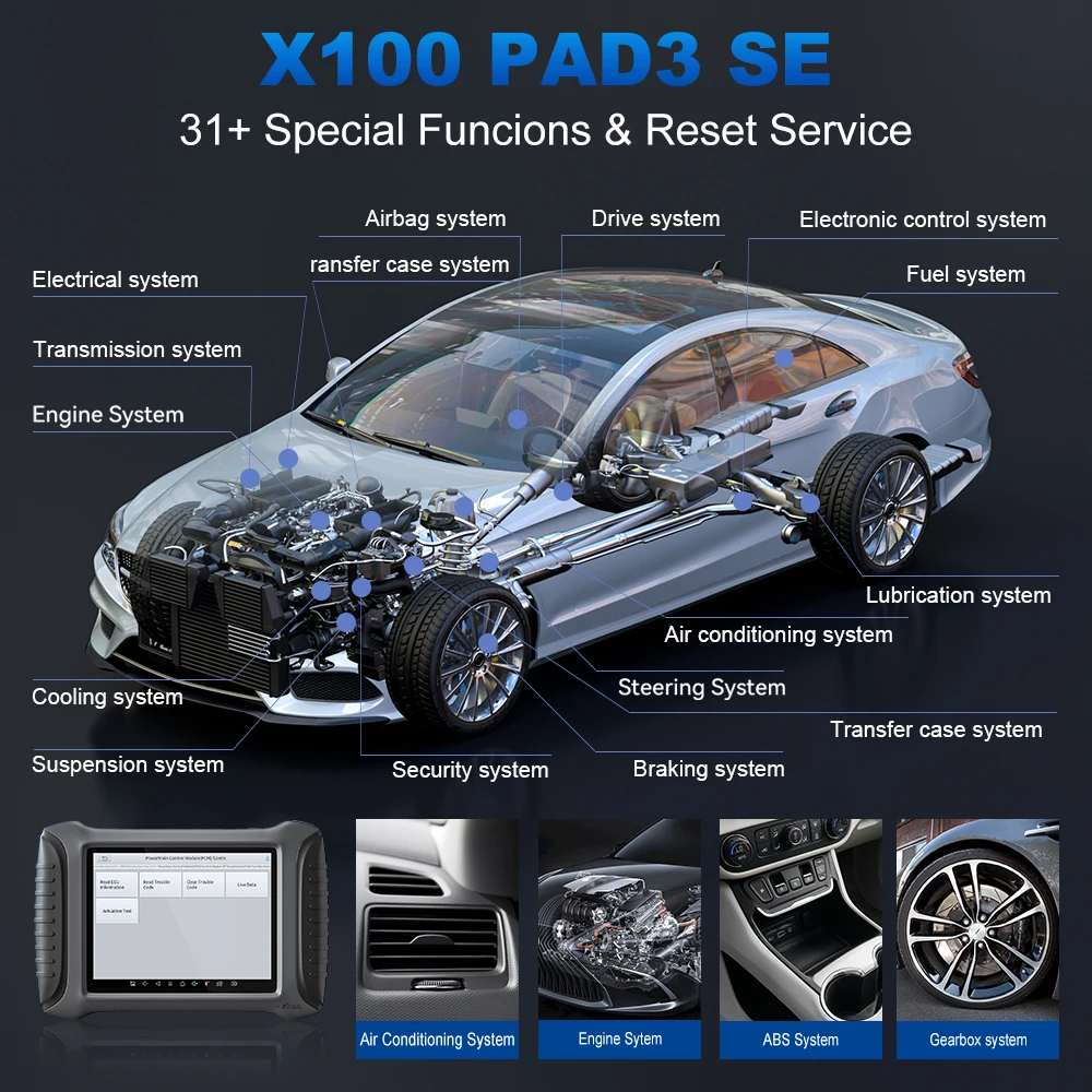 XTOOL X100 PAD3 SE chave fob ferramenta de programação auto carro OBD2 ferramentas diagnóstico 30+ função reset teste ativo x100pad3 suporte