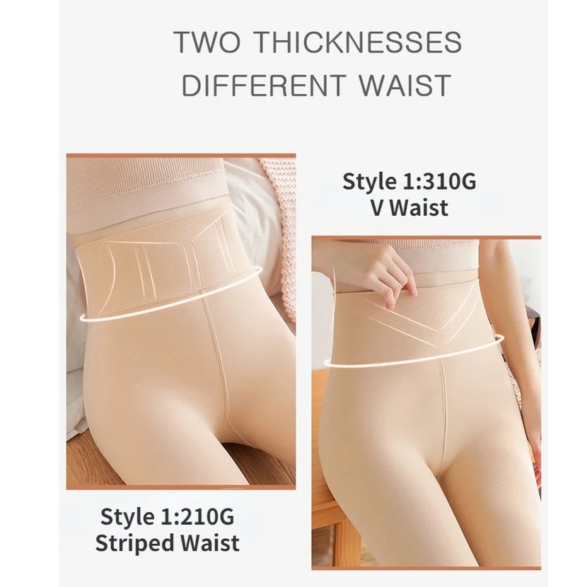 Fleece Tights Plush Pantyhose Sock Pants Womens Winter Skin Effect Thermal Stockings Warm Thikcened Ladies Thermal Sock Female