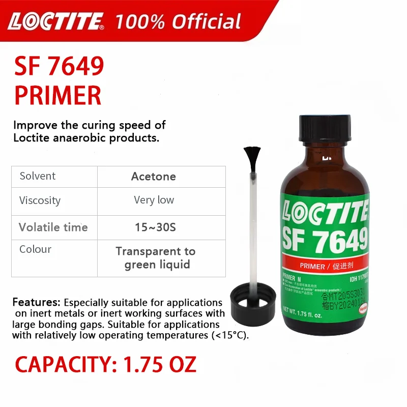 

Акселератор Loctite SF 7452/SF 7649, 1,75 унции, быстрое крепление для мгновенного клея кианоакрилата