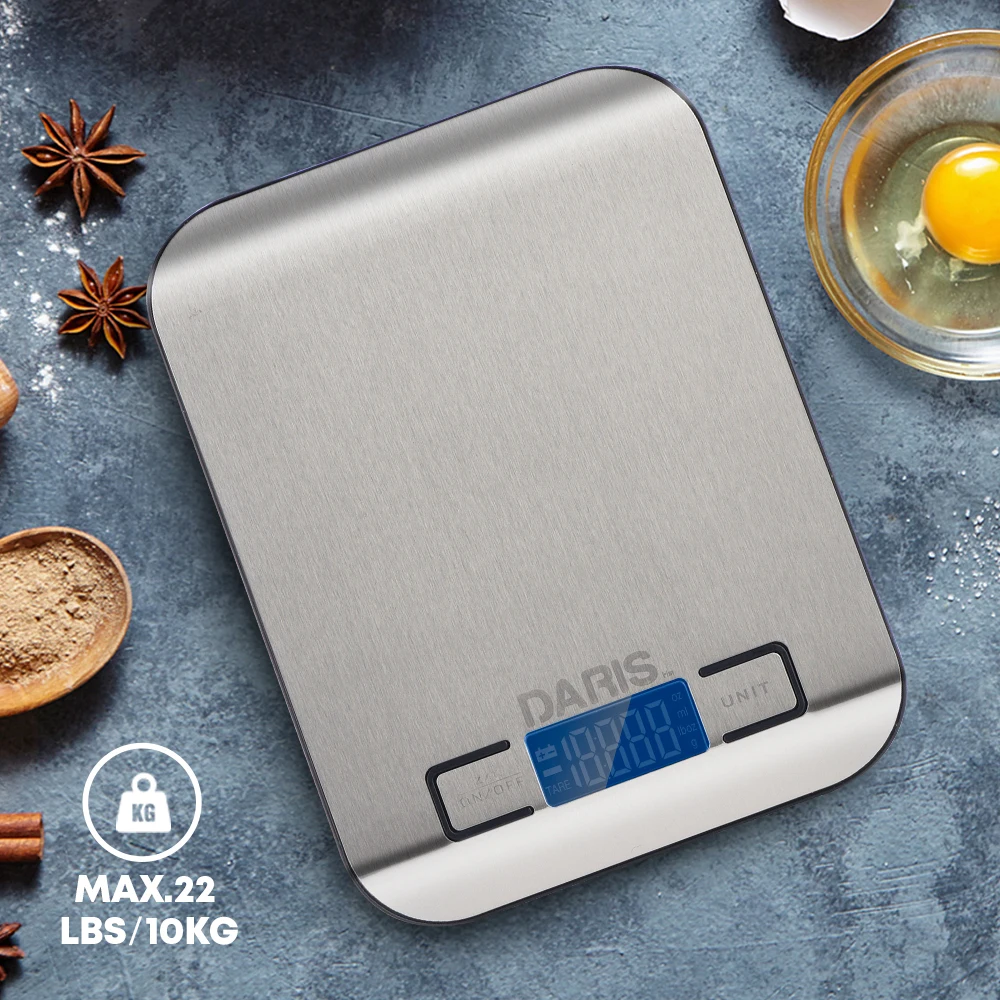 

Digital Food Kitchen Scale 10kg Weight Multifunction Scale Measures Cooking Baking 1g/0.1oz Precise Graduation Stainless Steel