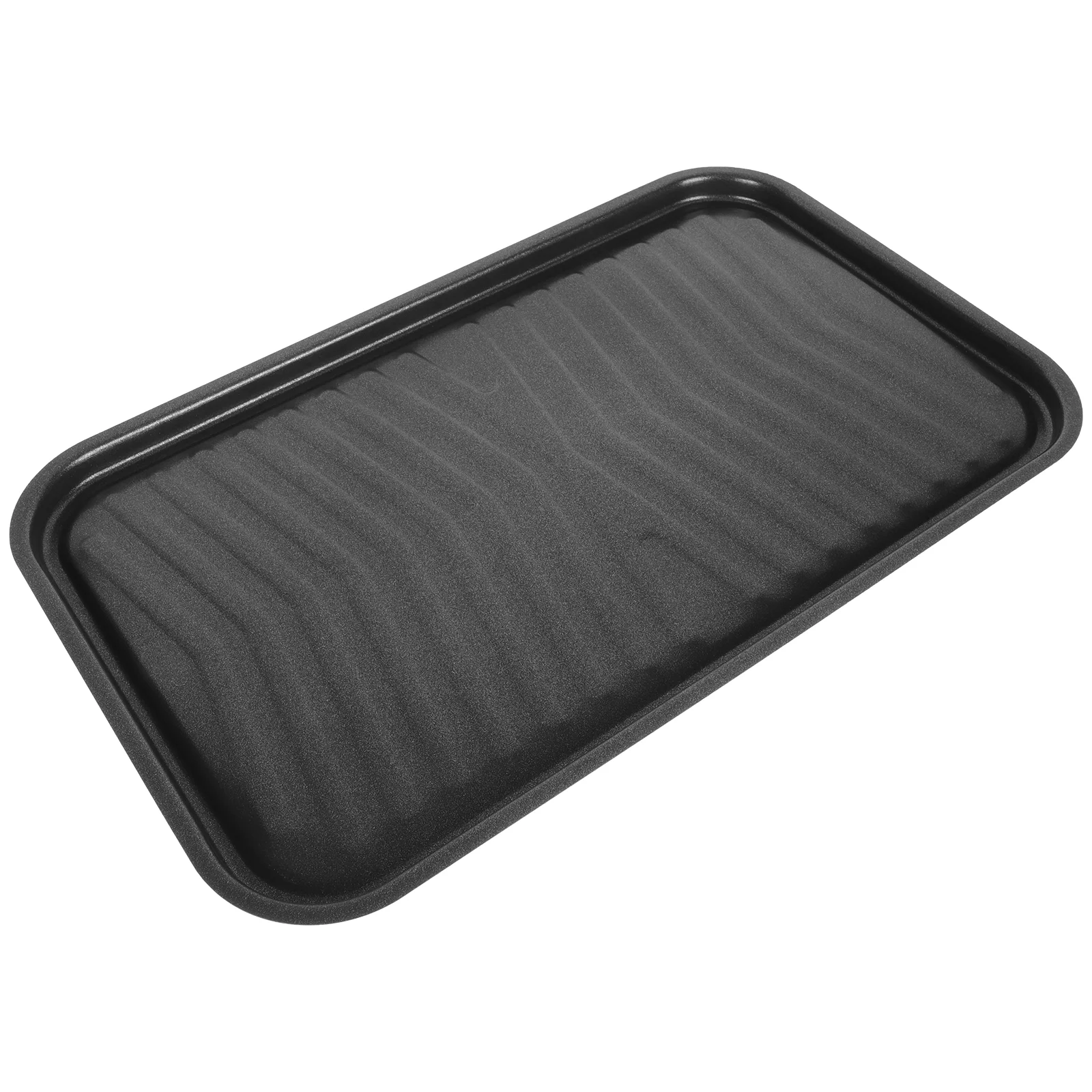

1pc Cast Iron Gill Pan Practical Barbecue Grill Plate Rectangle-Shape Steak Frying Pan Oven Hamburger Bbq Frying Barbecue Pan