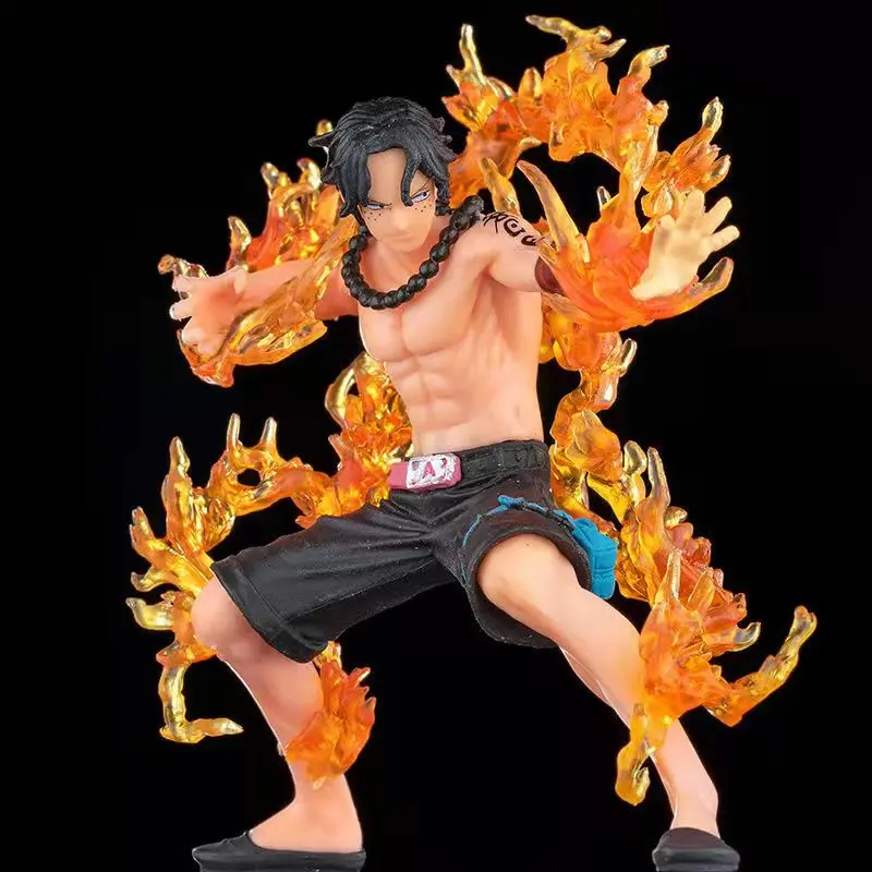 

One Piece Anime 12cm Character Model Luffy Zorro Ace Sanji White Beard Anime Classic Fighting PVC Action Character Collectible