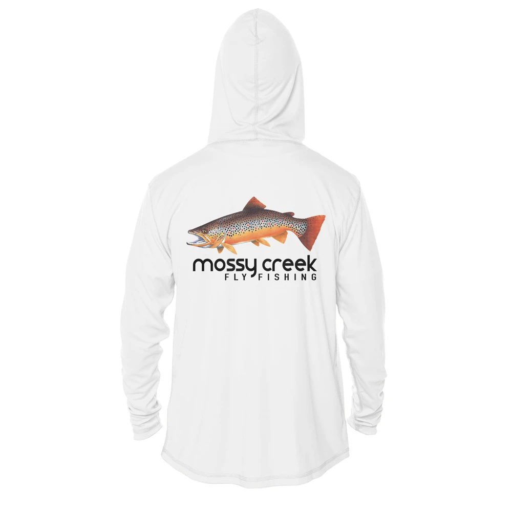 

Mossy Creek Fly Fishing Clothing Men Long Sleeve Shirt Fishing Hoodie Sun Protection Fishing Suit Summer Moisture Wicking Jersey