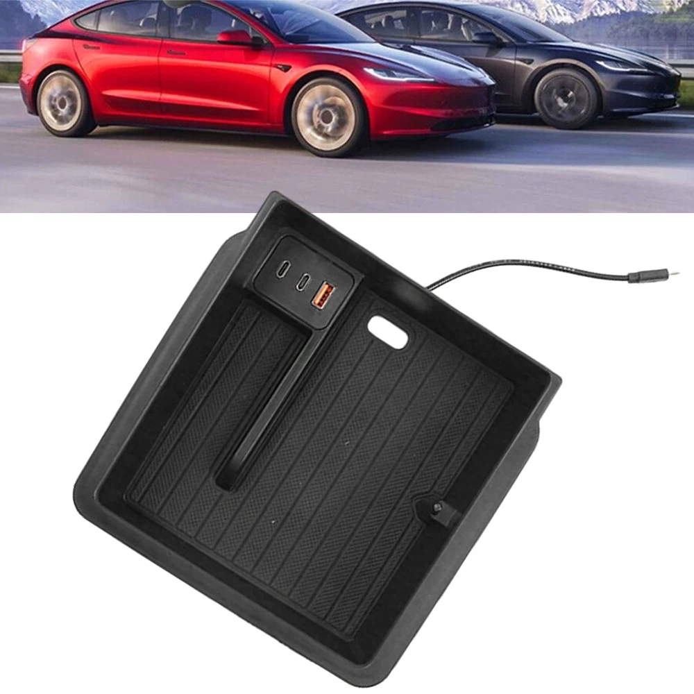 Центральный подлокотник автомобильный ящик для хранения Tesla Model 3 2024 с