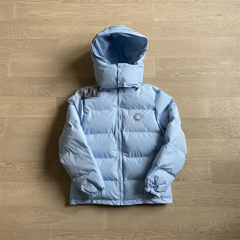 

Hoodie Letter Embroidery Shiny Jacket Detachable Hood Top Quality London Down Jacket Men Women Winter Fashion High Quality Coats