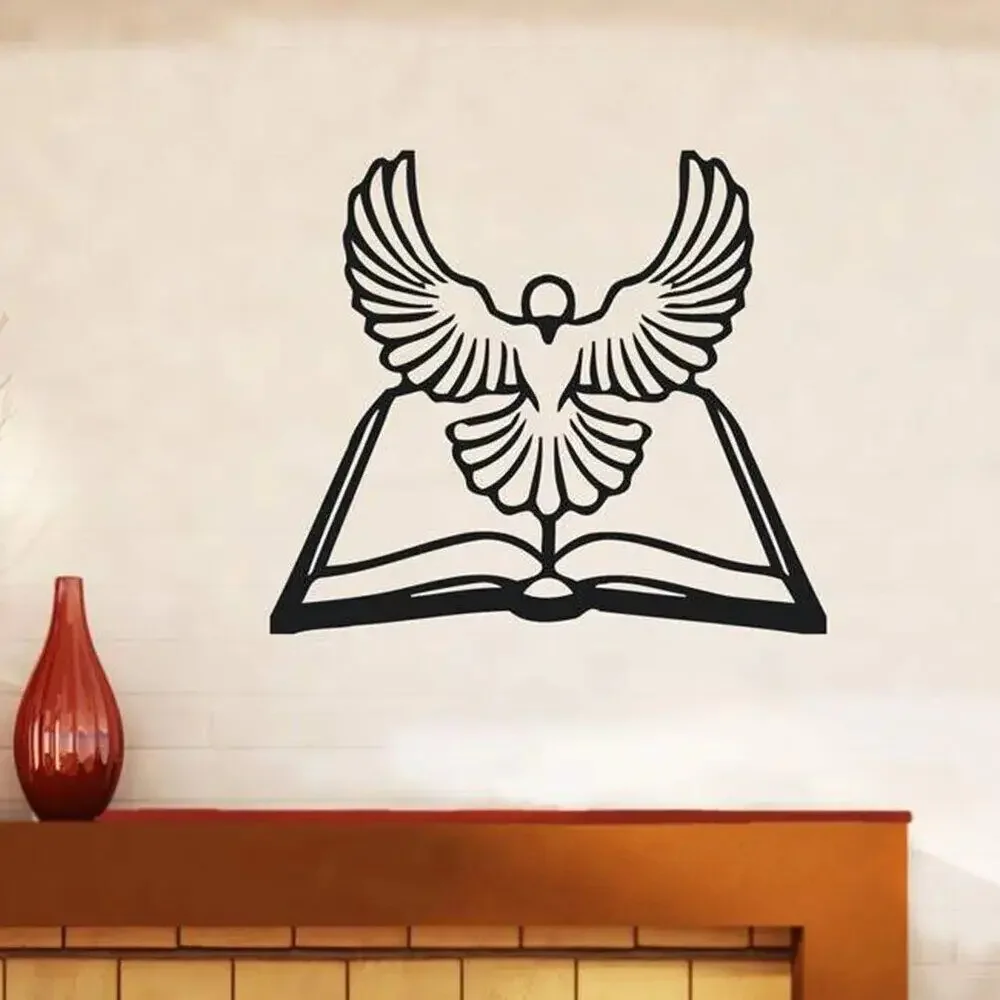 Виниловая наклейка с животными и птицами декор на стену общая книга Библия белый