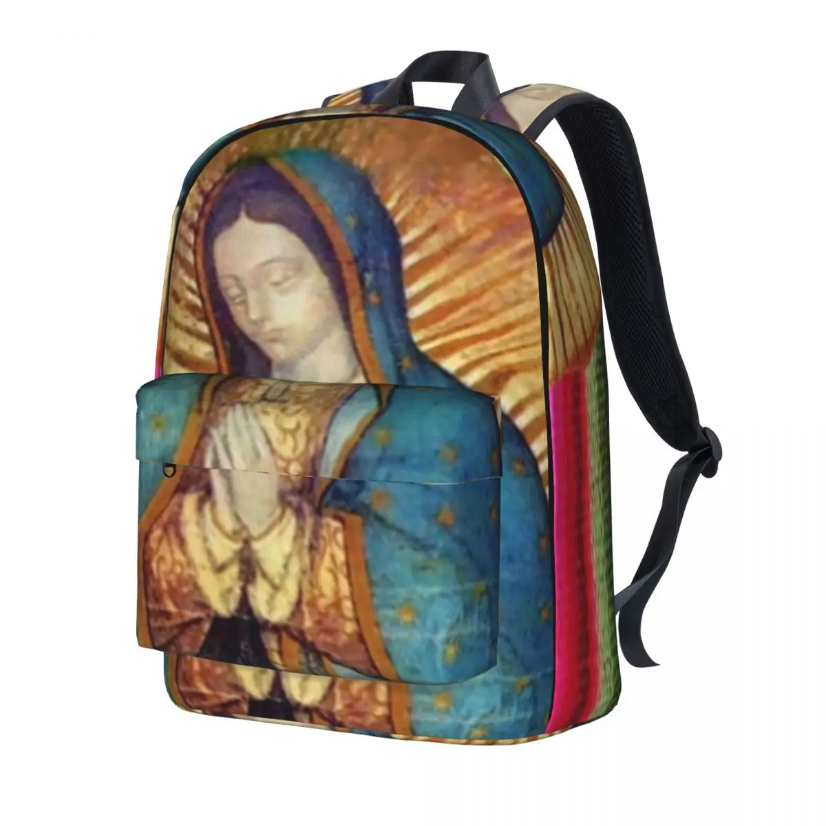 

Virgin Mary Catholic Backpack Our Lady of Guadalupe Kawaii Backpacks Gril Travel Print High School Bags Design Rucksack