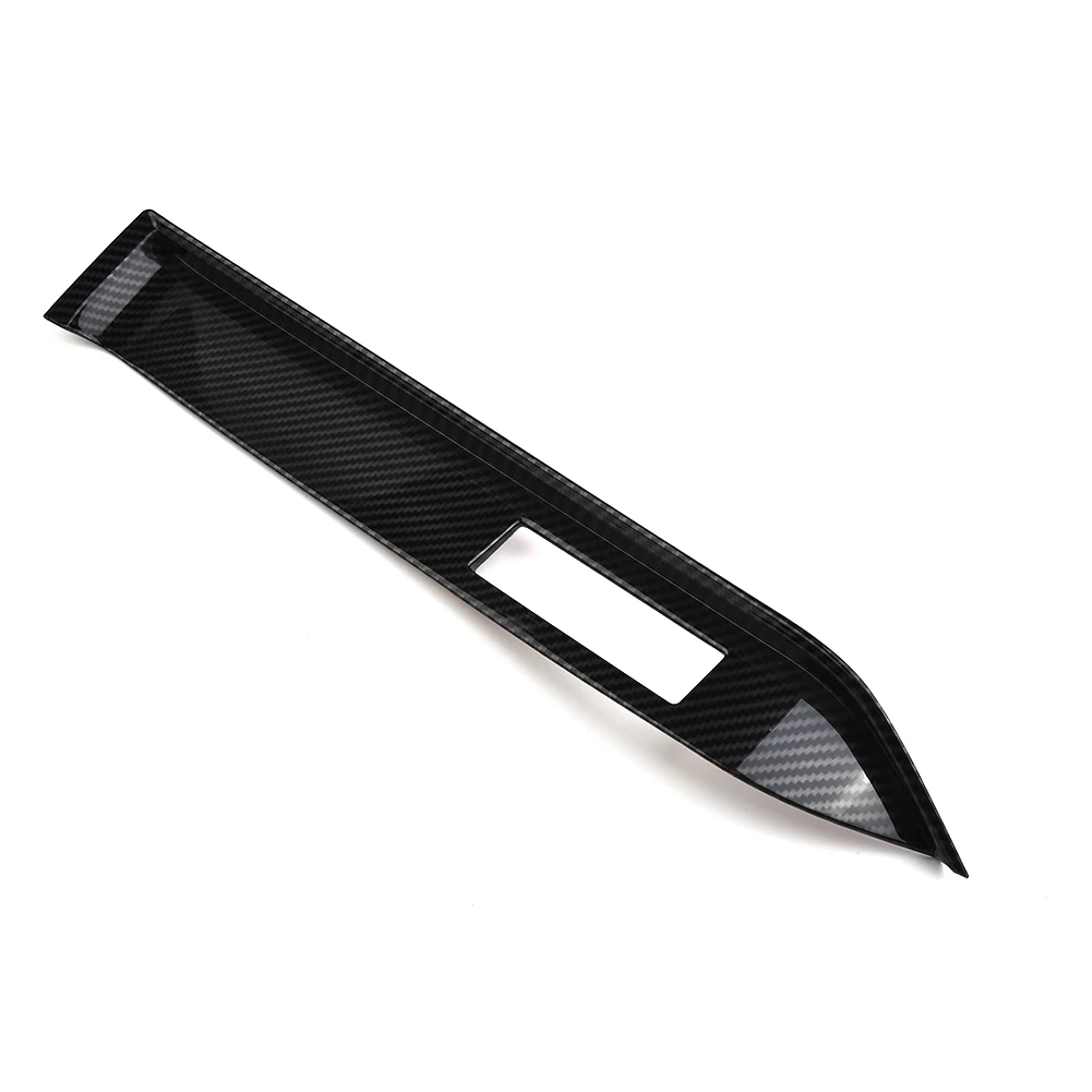 

Car Carbon Fiber Inner Co-pilot Dashboard Cover Trim Dashboard Center Console Decorative Sheet For Ford Mustang 2015+