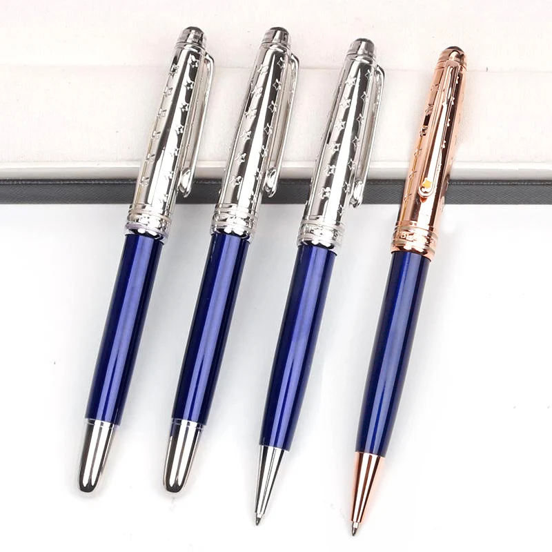 

MSS Luxury Little Prince 163 Star Rollerball Ballpoint Fountain Pen Metallic Blue Design MB Stationery With Serial Number