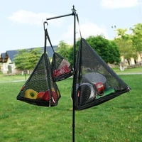 outdoor triangular drying net foldable storage storage net bag camping hanging net storage basket pvc hanging net bag