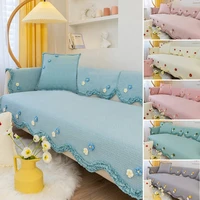 90x180cm korean cute sofa cushion non slip cotton sofa protector pet dog kids sofa mat couch slipcovers for living room decor