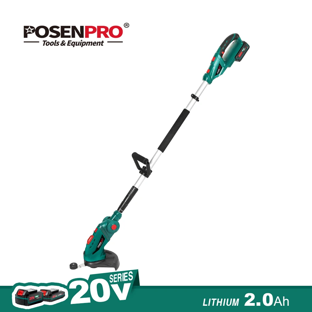 

POSENPRO 20V Cordless Grass Trimmer Grass Cutter Telescopic Handle With 2.0Ah Battery And Charger Household Grass Cutter