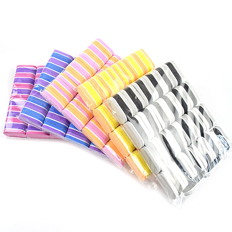 

50Pcs/set Professional Mini Nail Art buffer Sandpaper Manicure Care File Sanding Polishing Nails File Grinding Equipment Tool