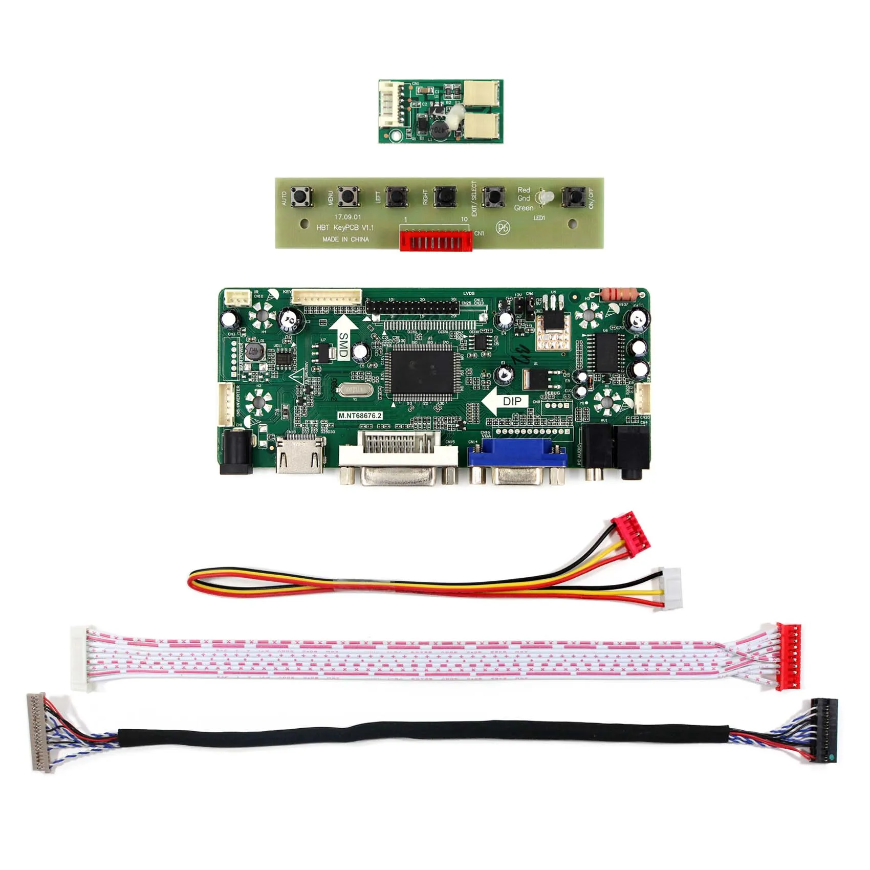 Плата контроллера ЖК-дисплея ввода VGA DVI HD MI для 8-дюймового ЖК-экрана PD080SL3 800X600